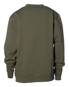 Independent Trading Co. SS3001Y Youth Midweight Crewneck Sweatshirt – Army (back)