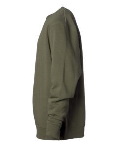 Independent Trading Co. SS3001Y Youth Midweight Crewneck Sweatshirt – Army (side)