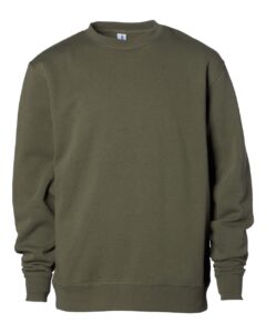 Independent Trading Co. SS3001Y Youth Midweight Crewneck Sweatshirt – Army
