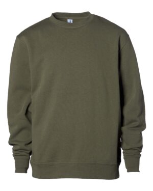 Independent Trading Co. SS3001Y Youth Midweight Crewneck Sweatshirt – Army