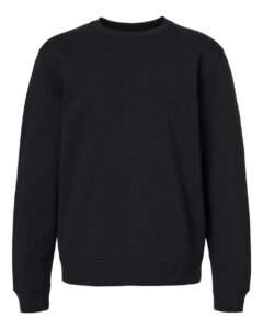 Independent Trading Co. SS3001Y Youth Midweight Crewneck Sweatshirt – Black