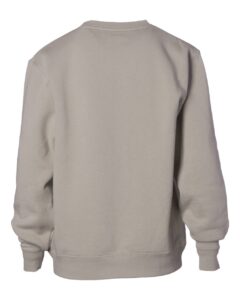 Independent Trading Co. SS3001Y Youth Midweight Crewneck Sweatshirt – Cement (back)
