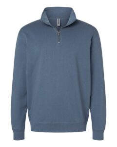 Independent Trading Co. SS4600QZ Unisex Midweight Quarter-Zip Pullover – Storm Blue