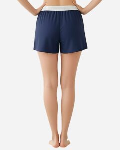 Boxercraft BW6504 Women’s Essential Spirit Shorts – Navy (on model back)