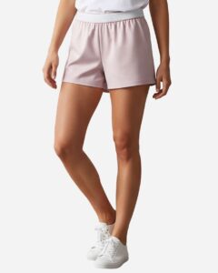 Boxercraft BW6504 Women’s Essential Spirit Shorts – Pink Serenity (on model)
