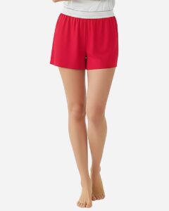 Boxercraft BW6504 Women’s Essential Spirit Shorts – True Red (on model)