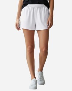 Boxercraft BW6504 Women’s Essential Spirit Shorts – White (on model)