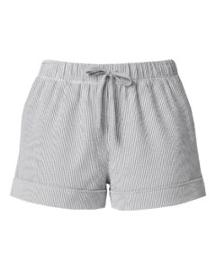 Boxercraft BW6507 Women’s Seersucker Shorts – Oxford/ White Stripe