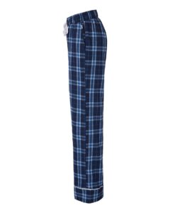 Boxercraft BW6603 Women’s Cuff Flannel Pants – Navy/ Columbia Plaid (side)