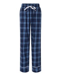 Boxercraft BW6603 Women’s Cuff Flannel Pants – Navy/ Columbia Plaid