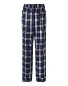 Boxercraft BW6603 Women’s Cuff Flannel Pants – Navy/ Silver Plaid (back)