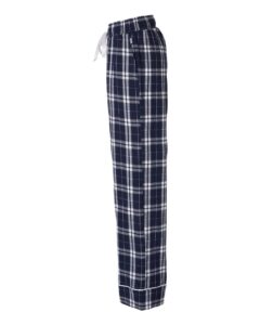 Boxercraft BW6603 Women’s Cuff Flannel Pants – Navy/ Silver Plaid (side)