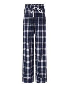 Boxercraft BW6603 Women’s Cuff Flannel Pants – Navy/ Silver Plaid