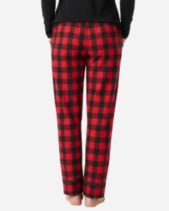 Boxercraft BW6603 Women’s Cuff Flannel Pants – Red/ Black Buffalo (on model back)