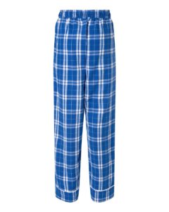 Boxercraft BW6603 Women’s Cuff Flannel Pants – Royal/ Silver Plaid (back)