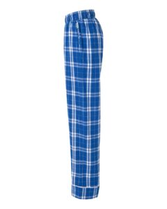 Boxercraft BW6603 Women’s Cuff Flannel Pants – Royal/ Silver Plaid (side)