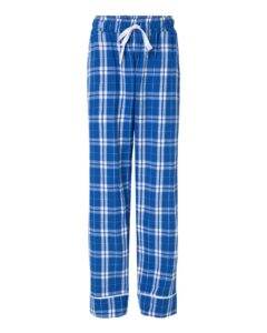 Boxercraft BW6603 Women’s Cuff Flannel Pants – Royal/ Silver Plaid