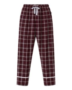 Boxercraft BW6603 Women’s Cuff Flannel Pants – Varsity Maroon Oxford Plaid
