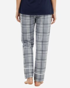 Boxercraft BW6603 Women’s Cuff Flannel Pants – Oxford Carnegie Plaid (on model back)