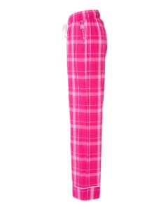 Boxercraft BW6603 Women’s Cuff Flannel Pants – Pink Carnegie Plaid (side)