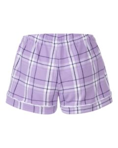 Boxercraft BY6501 Youth Flannel Shorts – Lavender Carnegie Plaid (back)