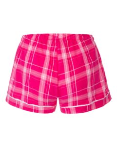 Boxercraft BY6501 Youth Flannel Shorts – Pink Carnegie Plaid (back)
