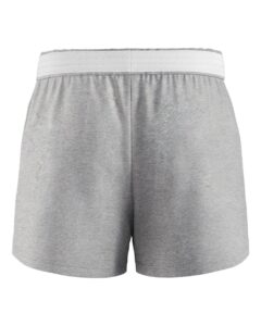 Boxercraft BY6504 Youth Essential Spirit Shorts – Oxford Heather (back)