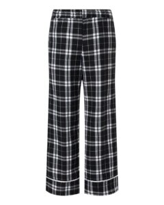 Boxercraft BY6603 Youth Wide Cuff Flannel Pants – Black/ White Plaid (back)