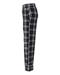 Boxercraft BY6603 Youth Wide Cuff Flannel Pants – Black/ White Plaid (side)