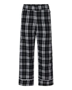Boxercraft BY6603 Youth Wide Cuff Flannel Pants – Black/ White Plaid