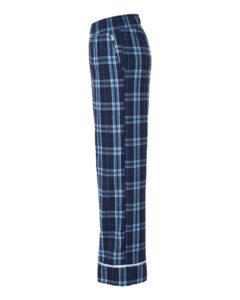 Boxercraft BY6603 Youth Wide Cuff Flannel Pants – Navy/ Columbia Plaid (side)