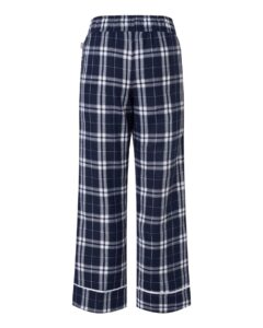 Boxercraft BY6603 Youth Wide Cuff Flannel Pants – Navy/ Silver Plaid (back)