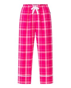 Boxercraft BY6603 Youth Wide Cuff Flannel Pants – Pink Carnegie Plaid