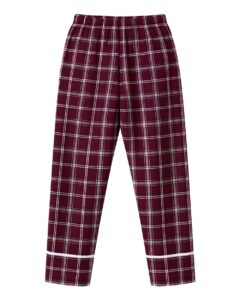Boxercraft BY6603 Youth Wide Cuff Flannel Pants – Varsity Maroon/ Oxford (back)