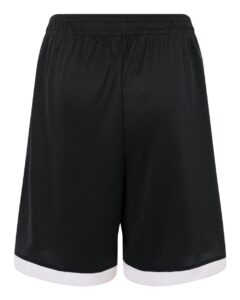 Badger 2301 Youth On The Rise Shorts – Black/ White (back)