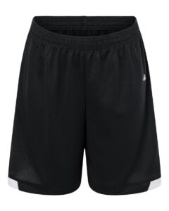 Badger 2301 Youth On The Rise Shorts – Black/ White