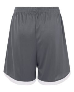 Badger 2301 Youth On The Rise Shorts – Graphite/ White (back)