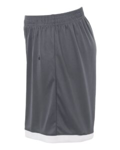 Badger 2301 Youth On The Rise Shorts – Graphite/ White (side)