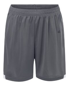 Badger 2301 Youth On The Rise Shorts – Graphite/ White
