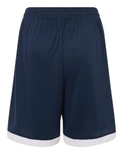 Badger 2301 Youth On The Rise Shorts – Navy/ White (back)