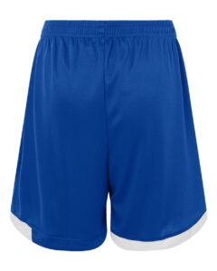 Badger 2301 Youth On The Rise Shorts – Royal/ White (back)