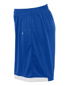 Badger 2301 Youth On The Rise Shorts – Royal/ White (side)