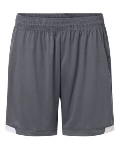 Badger 7101 Men’s On The Rise Shorts – Graphite/ White