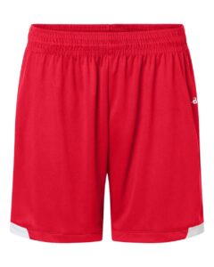 Badger 7101 Men’s On The Rise Shorts – Red/ White
