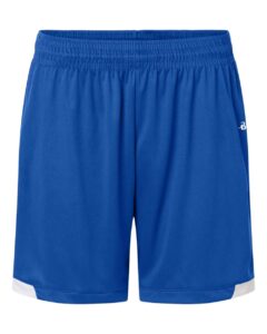 Badger 7101 Men’s On The Rise Shorts – Royal/ White