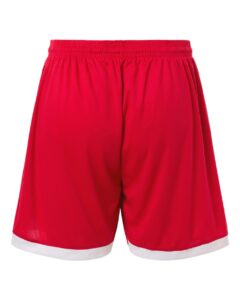 Badger 7102 Women’s On The Rise Shorts – Red/ White (back)