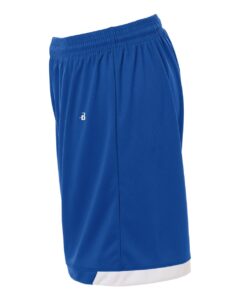 Badger 7102 Women’s On The Rise Shorts – Royal/ White (side)