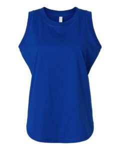 LAT 3592 Women’s Relaxed Fine Jersey Tank – Royal