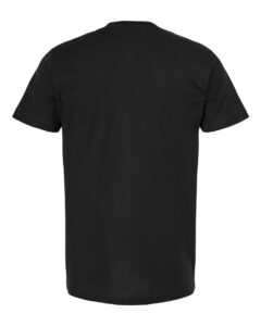 M&O 4300 Unisex ACE Cotton T-Shirt – Black (back)