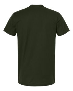 M&O 4300 Unisex ACE Cotton T-Shirt – Forest Green (back)